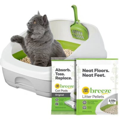 Tidy Cats Litter Box System, BREEZE System Starter Kit Litter Box, Lit