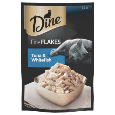 Dine Fine Flakes Tuna and Whitefish Wet Cat Food