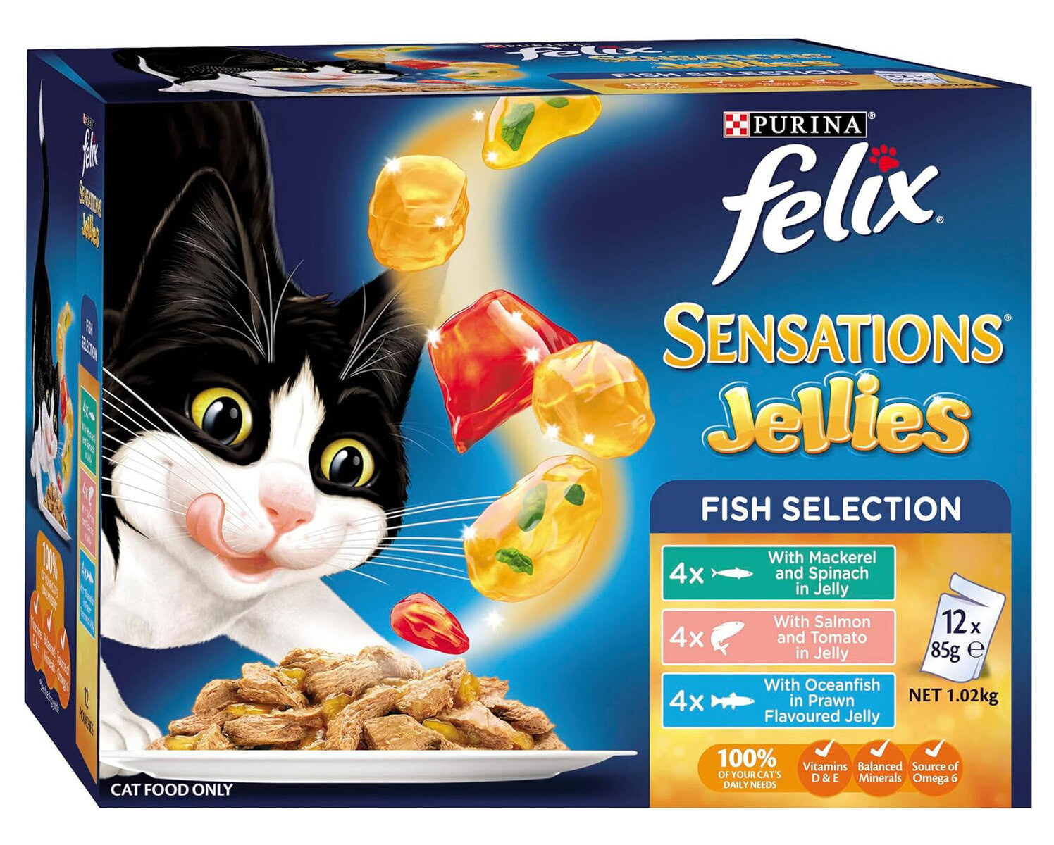 Felix Adult Sensations Jellies Fish Selection Wet Cat Food