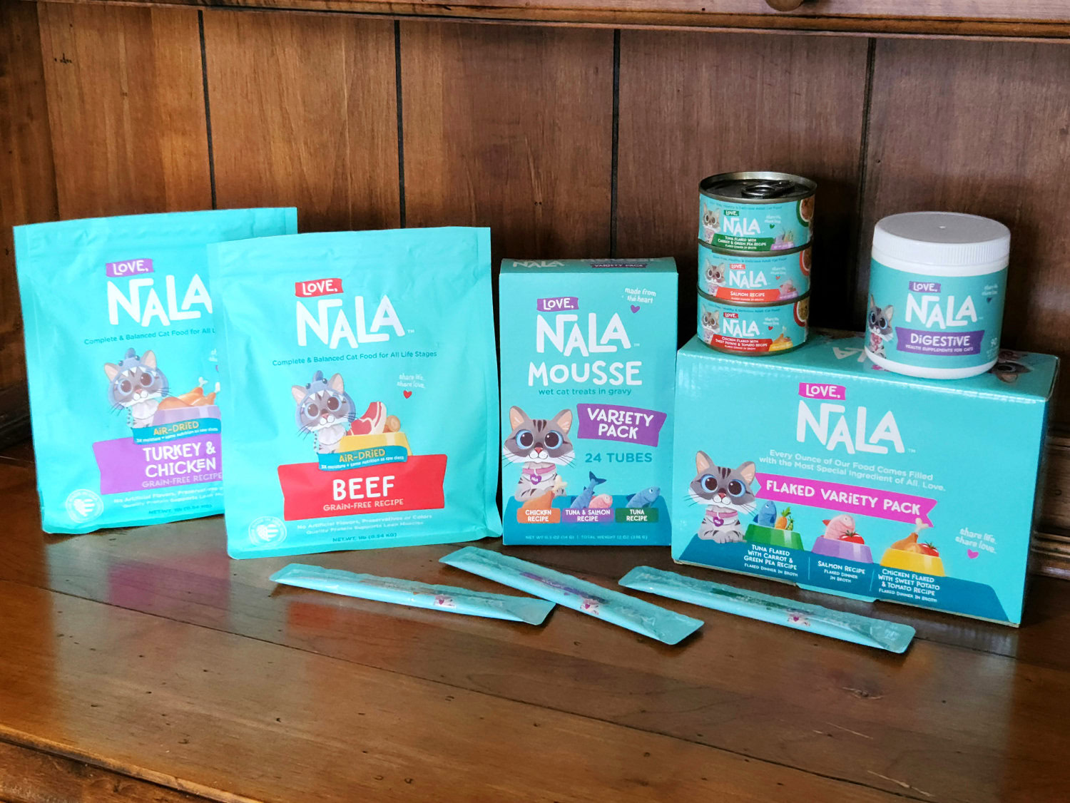 Love, Nala Product Review - variety of products on the table