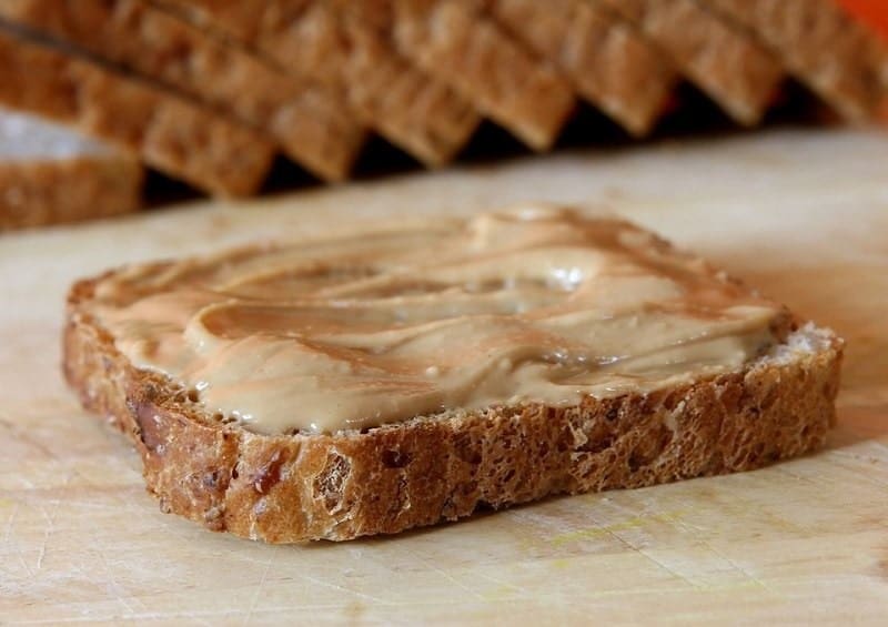 peanut butter on bread