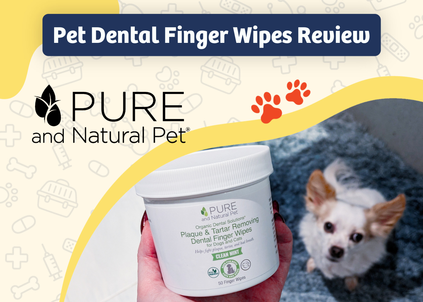 Pure And Natural Pet Dental Finger Wipes Review - featured image